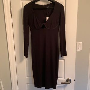 Bardot long sleeve dress